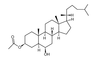 5α-cholestane-3β,6β-diol 3-monoacetate结构式