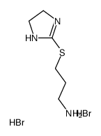3-(4,5-dihydro-1H-imidazol-1-ium-2-ylsulfanyl)propylazanium,dibromide Structure
