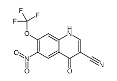 6-Nitro-4-oxo-7-(trifluoromethoxy)-1,4-dihydro-3-quinolinecarboni trile Structure