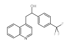 2-喹啉-4-基-1-(4-三氟甲基苯基)乙醇结构式