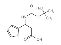3-((TERT-BUTOXYCARBONYL)AMINO)-3-(THIOPHEN-2-YL)PROPANOIC ACID Structure