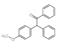 Ethanone,2-(4-methoxyphenyl)-1,2-diphenyl- Structure