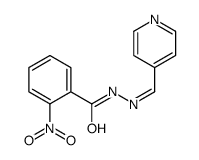 2-nitro-N-[(E)-pyridin-4-ylmethylideneamino]benzamide结构式
