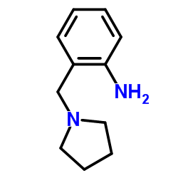 2-吡咯烷-1-甲基苯胺结构式