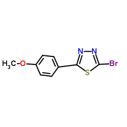 2-Bromo-5-(4-methoxyphenyl)-1,3,4-thiadiazole结构式