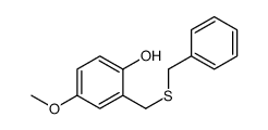 2-(benzylsulfanylmethyl)-4-methoxyphenol结构式