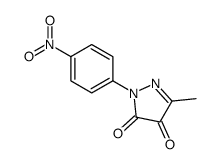 5-methyl-2-(4-nitrophenyl)pyrazole-3,4-dione结构式