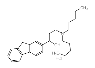 9H-Fluorene-2-methanol,a-[2-(dipentylamino)ethyl]-,hydrochloride (1:1) structure