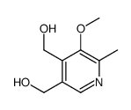 5-甲氧基-6-甲基-3,4-吡啶二甲醇结构式