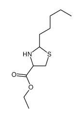 ethyl 2-pentyl-1,3-thiazolidine-4-carboxylate Structure