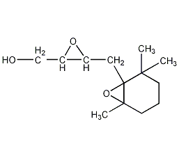 2,6,6-三甲基-1,2-环氧-1-(4-羟基-2,3-环氧-1-丁基)环己烷结构式