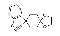 4-(o-chlorophenyl)-4-cyanocyclohexanone, ethylene ketal结构式