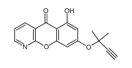 6-hydroxy-8-((2-methylbut-3-yn-2-yl)oxy)-5H-chromeno[2,3-b]pyridin-5-one Structure
