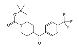 4-(4-(三氟甲基)苯甲酰基)哌啶-1-羧酸叔丁酯结构式