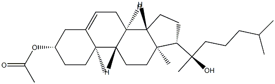 (20R)-Cholest-5-ene-3β,20-diol 3-acetate结构式