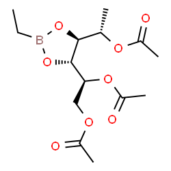 3-O,4-O-(Ethylboranediyl)-1-deoxy-L-mannitol 2,5,6-triacetate Structure