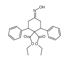 4,4-diethoxycarbonyl-3,5-diphenylcyclohexanone oxime结构式