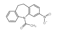1-(3-Nitro-10,11-dihydro-5H-dibenzo[b,f]azepin-5-yl)ethanone Structure