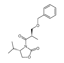 (S)-3-((R)-3-(benzyloxy)-2-methylpropanoyl)-4-isopropyloxazolidin-2-one Structure