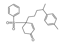 4-(benzenesulfonyl)-4-[4-(4-methylphenyl)pentyl]cyclohex-2-en-1-one结构式