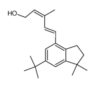 (2Z,4E)-5-(6-tert-Butyl-1,1-dimethyl-indan-4-yl)-3-methyl-penta-2,4-dien-1-ol结构式