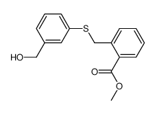 3-(2-carboxymethylbenzylthio)benzyl alcohol Structure