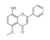 8-hydroxy-5-methoxy-2-phenyl-chromen-4-one结构式