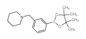 3-(哌啶-1-基甲基)苯基硼酸频哪醇酯结构式