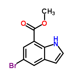 5-溴吲哚-7-甲酸甲酯结构式