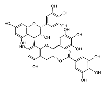 2R,3R,4R-epigallocatechin-(4β->8)-2R,3R-epigallocatechin-3-O-gallate Structure