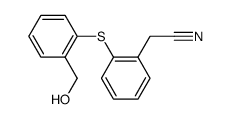2-(2-hydroxymethylphenylthio)phenylacetonitrile Structure
