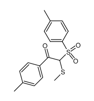 2-(methylthio)-1-(p-tolyl)-2-tosylethan-1-one结构式