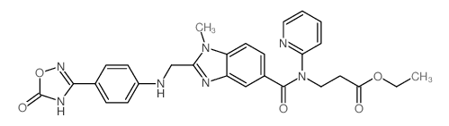.beta.-丙氨酸, N-[[2-[[[4-(2,5-二氢-5-氧代-1,2,4-噁二唑-3-基)苯基]氨基]甲基]-1-甲基-1H-苯并咪唑-5-基]羰基]-N-2-吡啶-,乙酯结构式