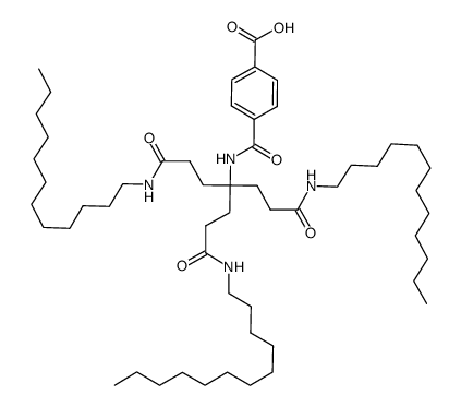 N,N',N''-tridodecyl-3,3',3''-[(4-carboxyphenyl-carbonylamino)methanetriyl]tripropanamide Structure
