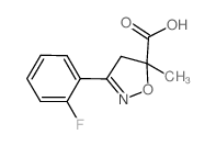 3-(2-氟苯基)-5-甲基-4,5-二氢异噁唑-5-羧酸结构式