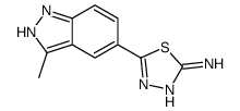5-(3-甲基-1H-吲唑-5-基)-1,3,4-噻二唑-2-胺结构式