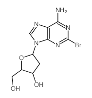 Adenosine,2-bromo-2'-deoxy- (9CI)结构式