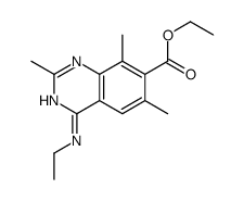 ethyl 4-(ethylamino)-2,6,8-trimethylquinazoline-7-carboxylate结构式
