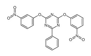 2,4-bis(3-nitrophenoxy)-6-phenyl-1,3,5-triazine Structure