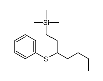 trimethyl(3-phenylsulfanylheptyl)silane结构式