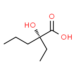 [R,(-)]-2-Ethyl-2-hydroxyvaleric acid Structure
