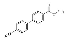 4-氰基-[1,1-联苯]-4-羧酸甲酯结构式