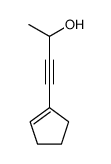 3-Butyn-2-ol, 4-(1-cyclopenten-1-yl)- (7CI) Structure