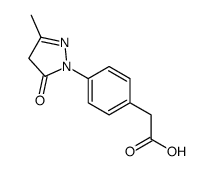 2-[4-(3-methyl-5-oxo-4H-pyrazol-1-yl)phenyl]acetic acid Structure