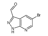 5-溴-1H-吡唑并[3,4-B]吡啶-3-甲醛结构式