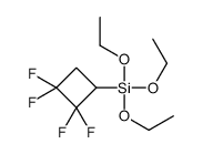 triethoxy-(2,2,3,3-tetrafluorocyclobutyl)silane结构式