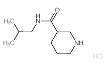 N-异丁基-3-哌啶羧酰胺盐酸盐结构式