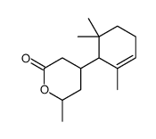 tetrahydro-6-methyl-4-(2,6,6-trimethyl-2-cyclohexen-1-yl)-2H-pyran-2-one structure