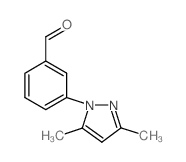 3-(3,5-二甲基-1H-吡唑-1-基)苯甲醛结构式