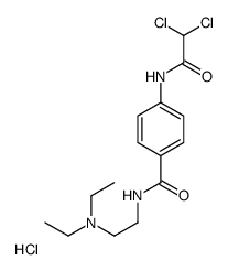 2-[[4-[(2,2-dichloroacetyl)amino]benzoyl]amino]ethyl-diethylazanium,chloride Structure